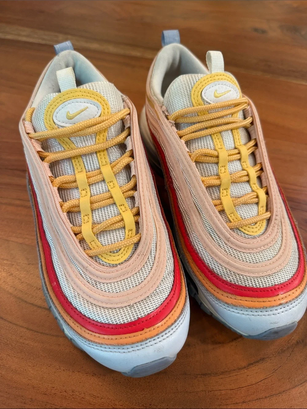 Nike Airmax 97 Football in grey and light thistle. Women’s size 6.  CW5588-001